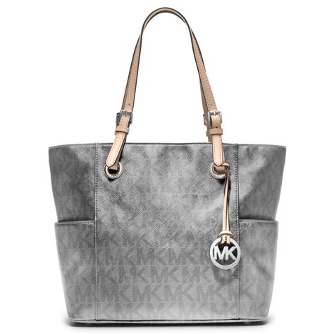 michael kors signature tote gray